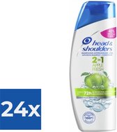 Head & Shoulders Shampoo - Apple Fresh 2 in 1 270ml - Voordeelverpakking 24 stuks
