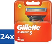 Gillette Fusion5 - Scheermesjes/Navulmesjes - 4 Stuks - Voordeelverpakking 24 stuks