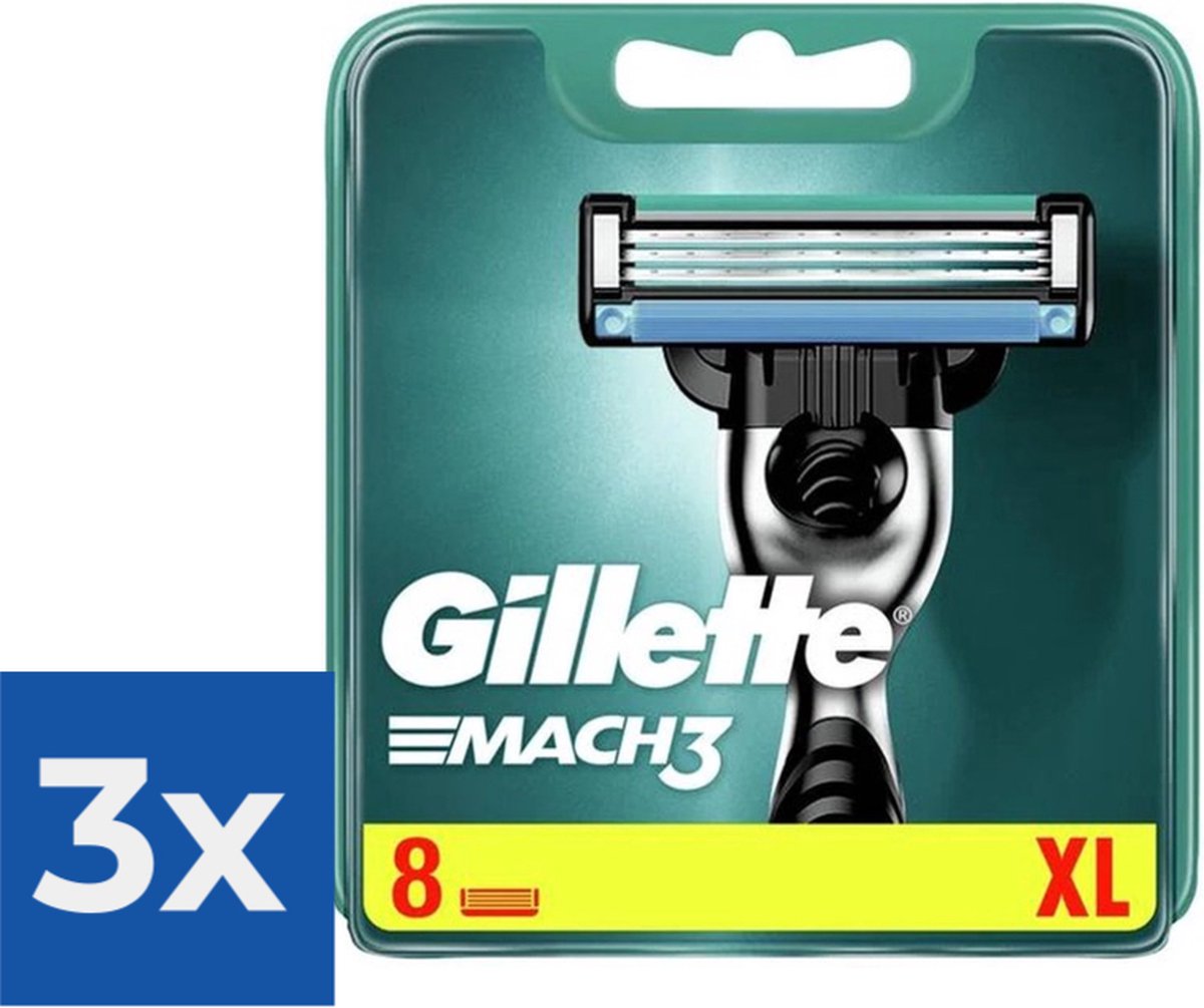 Gillette Mach3 - 8 stuks - Scheermesjes - Voordeelverpakking 3 stuks