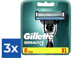 Gillette Mach3 - 8 stuks - Scheermesjes - Voordeelverpakking 3 stuks