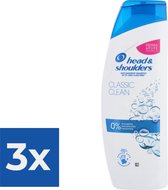 Head & Shoulders Classic Clean - Shampooing antipelliculaire 500 ml. - Pack économique 3 pièces