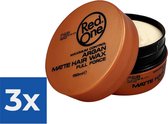 Red One Haar Styling Wax - 150 ml. - Argan - Matte Hair Wax - Voordeelverpakking 3 stuks