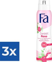 Fa Deospray Sweet Rose 150 ml - Voordeelverpakking 3 stuks