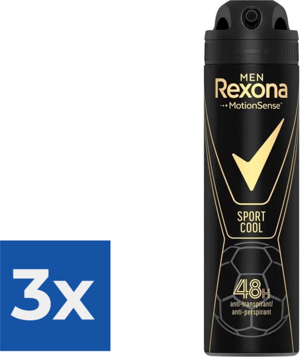 Goedkoopste Men Sport Cool 48h Anti-transpiratiespray 150ml - Voordeelverpakking 3 stuks