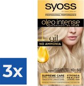 SYOSS Oleo Intense 10-50 Licht Asblond haarverf - 1 stuk - Voordeelverpakking 3 stuks