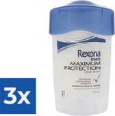 Rexona Maximum Protection Clean Scent Men - 45 ml - Deodorant Stick - Voordeelverpakking 3 stuks