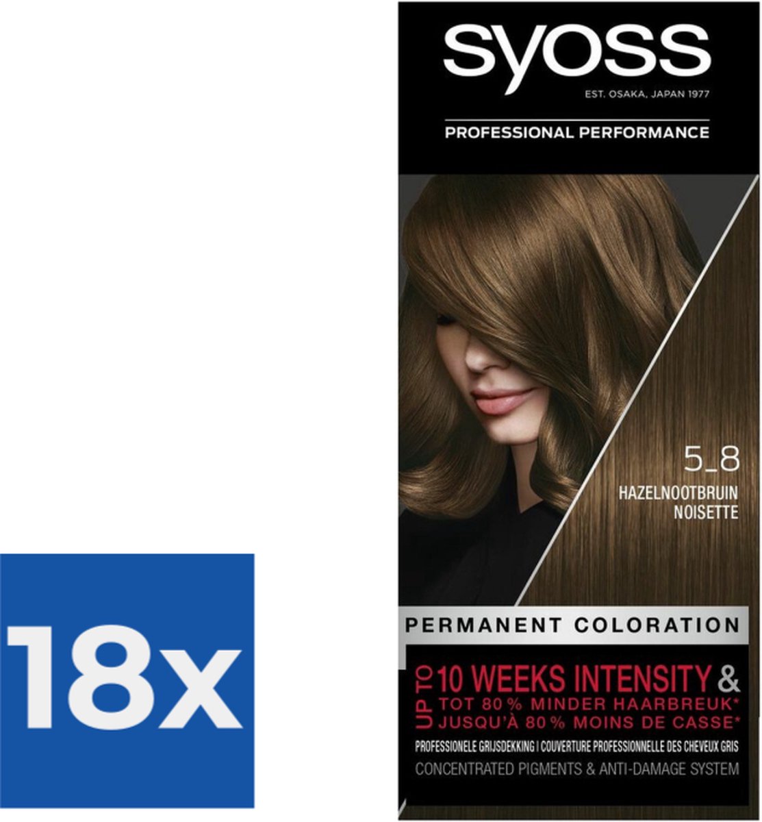 SYOSS Color baseline 5-8 Hazelnootbruin - 1 stuk - Voordeelverpakking 18 stuks