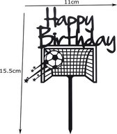 *** Happy Birthday Voetbal - Taarttopper - Herbruikbaar - Verjaardag - Feest - van Heble® ***