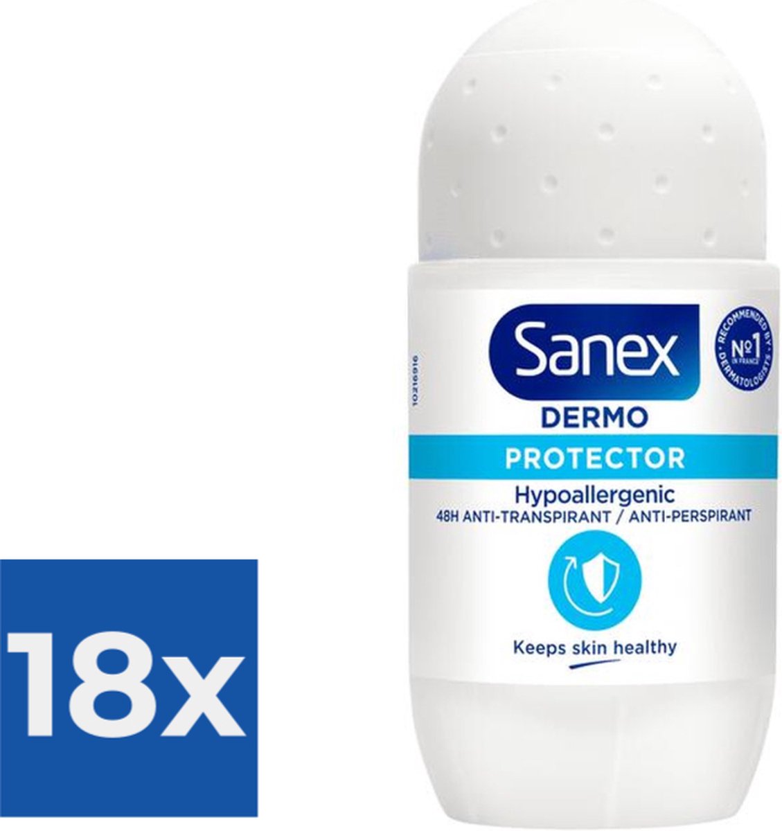Sanex Deo Roller Dermo Protector 48H Formule - 18 x 50 Ml