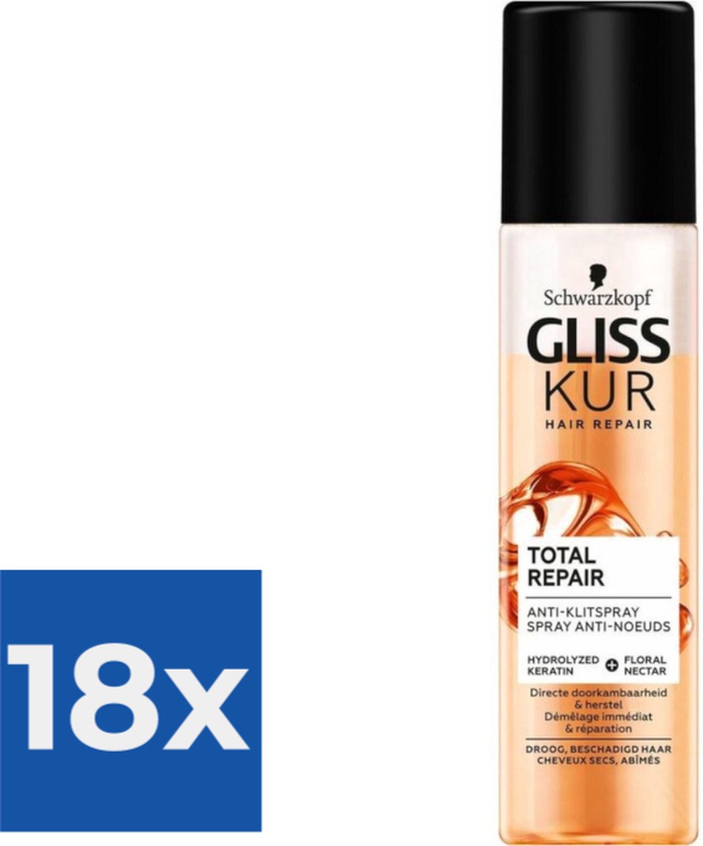 Gliss Total Repair Anti-Klitspray 200ml - Voordeelverpakking 18 stuks