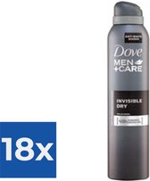Dove Deodorant Spray XL - Men Invisible Dry - 18 x 250 ml