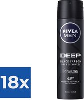 Deodorant Spray Men Deep Black Carbon Nivea (150 ml) - Voordeelverpakking 18 stuks