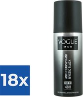 Vogue Anti-Transpirant Mystic Black 150 ml - Voordeelverpakking 18 stuks