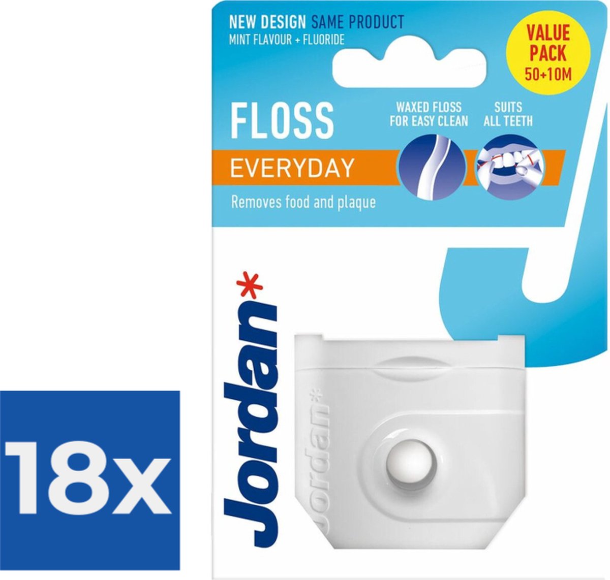 Goedkoopste Jordan Floss Everyday 50 mtr. - Voordeelverpakking 18 stuks