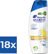 Head & Shoulders Citrus Fresh Shampoo 285 ml - Voordeelverpakking 18 stuks