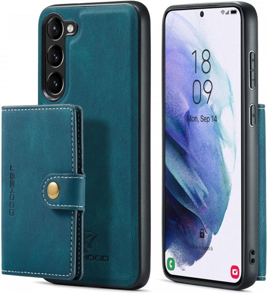 CaseMe JH-01 Hoesje Geschikt voor Samsung Galaxy A54 | Back Cover met Magnetische Kaarthouder | Beschermhoes Pasjeshouder Achterkant | 4 Pasjes en Briefgeld | Blauw