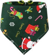Écharpe de Noël avec imprimé de Noël - Chien et Chat - Das d'hiver - Cravate Chiens Vert - Costume de Noël pour Chiens et Chats - Pull pour chien - Costume de Noël - Vêtements pour chien - Taille L
