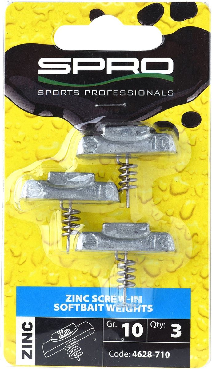 Spro Zinc Screw-In Softbait Weights (3pcs) - Maat : 5g — afbeelding 3