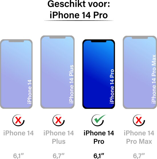 Étui iPhone 14 Pro Book Case avec cordon - Similicuir - Portefeuille - Porte-cartes - Apple iPhone 14 Pro - Or rose