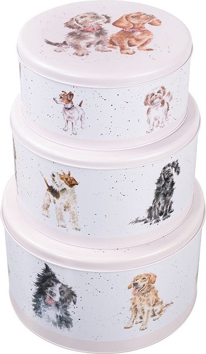Wrendale Designs - Cake Set Tin Voorraaddozen - Honden