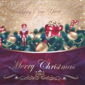Kerst Kussen met Merry Christmas/ Happy New Year - 45 cm * 45 cm - met rits / opgevuld