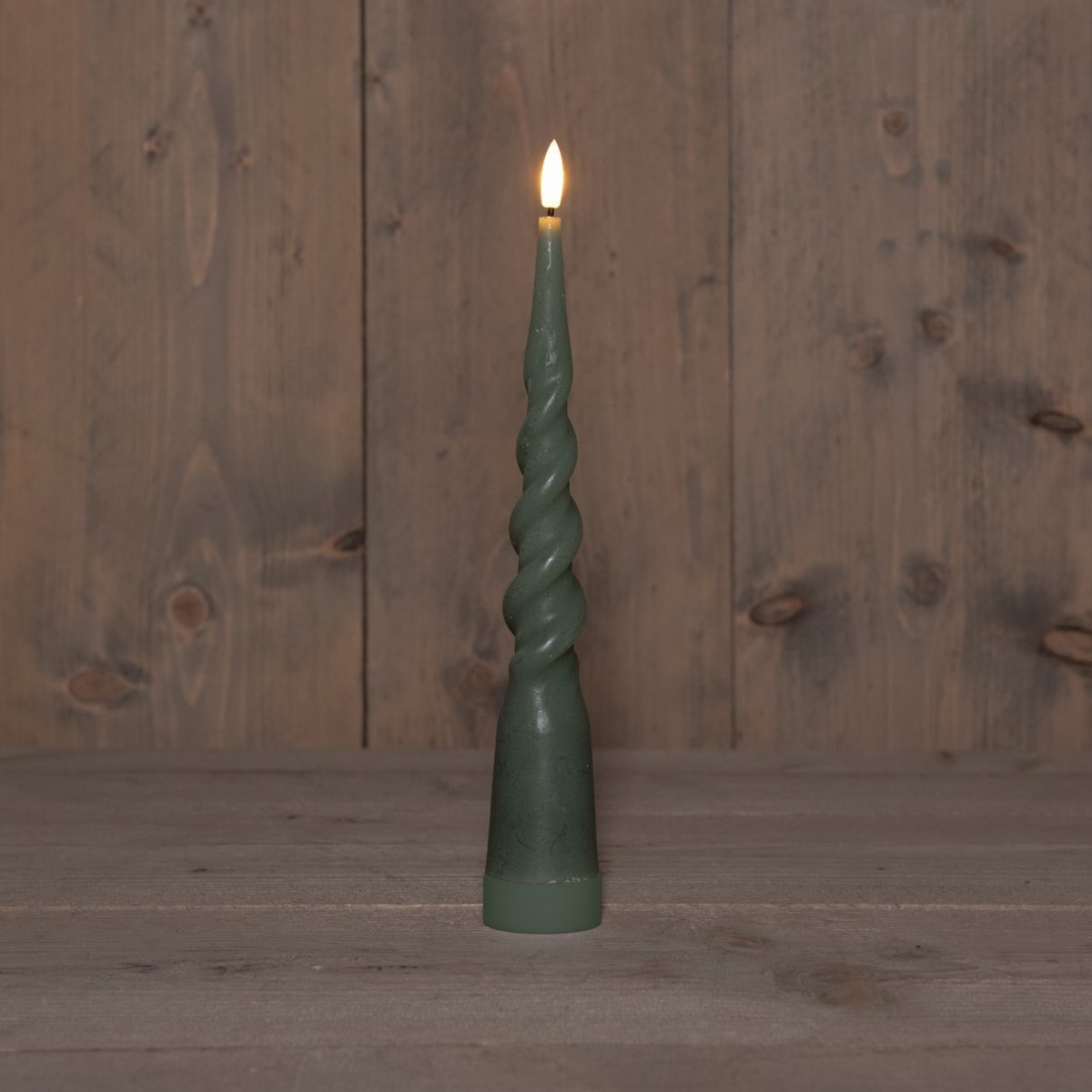 Annas collection - B.O.T. 3D Wick Jade Green Big Swirl Candle 29 cm...
