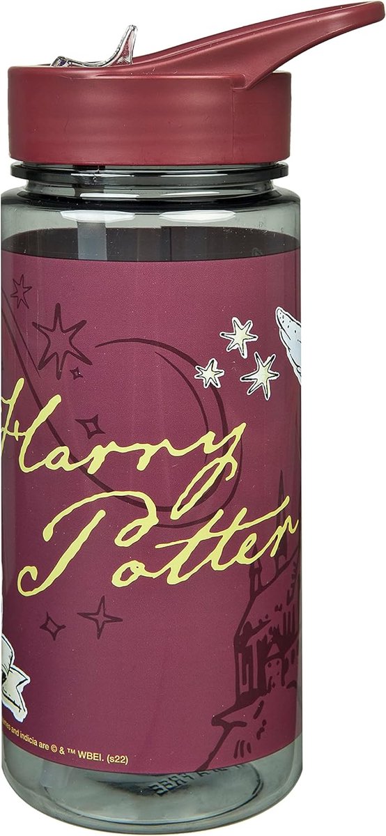 Scooli Drinkfles Harry Potter - drinkfles voor kinderen met motief - waterfles van kunststof BPA-vrij - ca. 500 ml inhoud - geïntegreerd rietje - ideaal voor kleuterschool en school