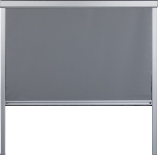 Lifa Living - Dakvenstergordijn - 38,3 x 59,5 cm - Antraciet - Verduisterend - Cassette Zijprofiel - Schroevendraaier voor Montage - Polyester
