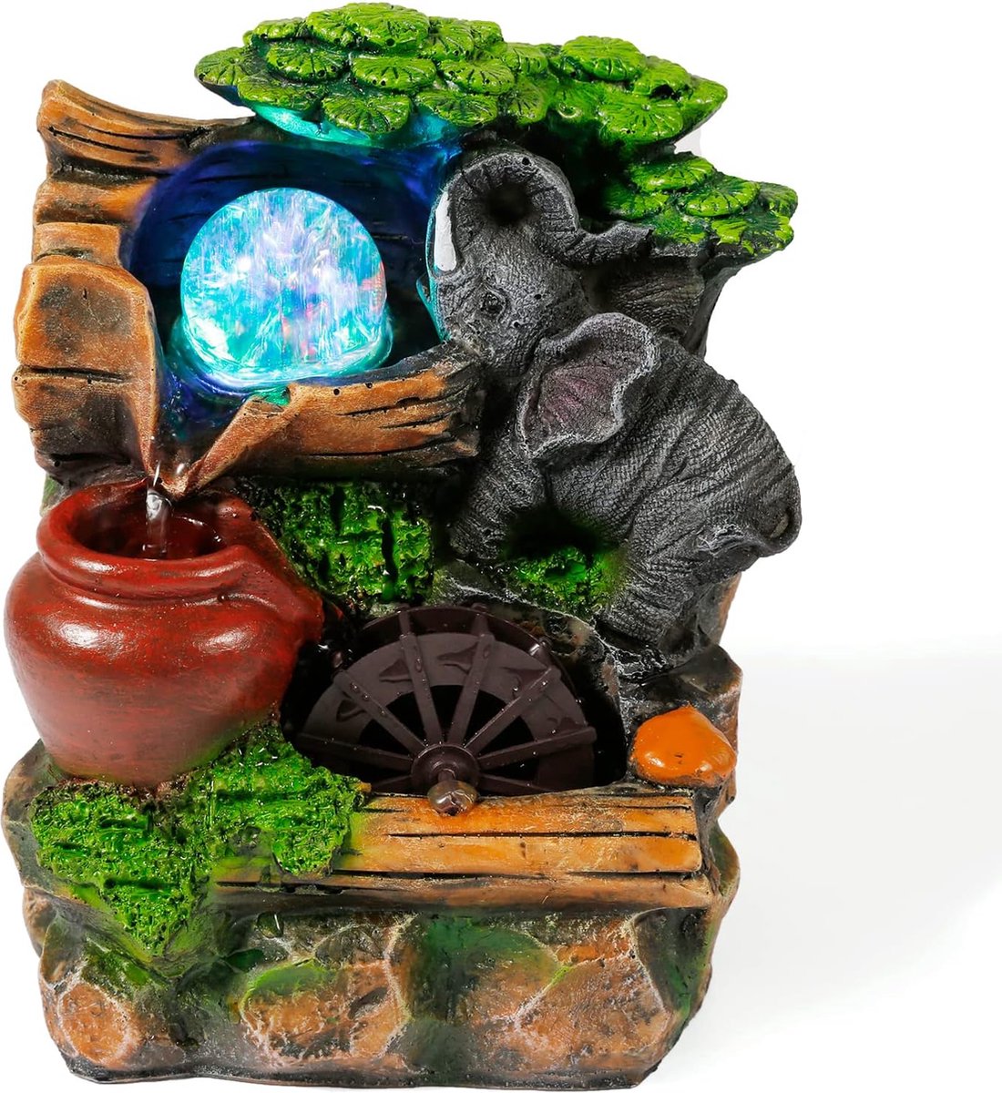 Kamerfontein LED tafelfontein kamer waterval fontein waterspel mist bevochtiging groene plant voor slaapkamer slaapkamer woonkamer