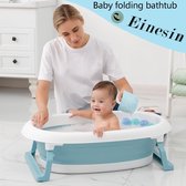 Baignoire bébé pliable, baignoire bébé incl, balles pour enfants, gobelet pour laver les cheveux de bébé, baignoire bébé pliable, 80 x 49 x 25 cm… (Blauw)