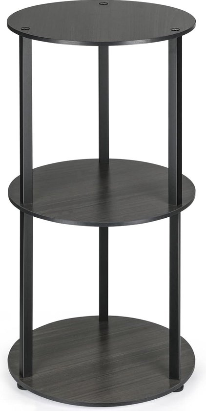 Salontafel met mand van mat wit-kameelbruine stof 75 cm