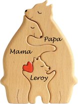 Gepersonaliseerde beren familie - geboorte - kraam cadeau - puzzel - 3 beren