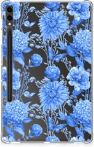 Siliconen Hoesje voor Samsung Galaxy Tab S9 Plus Flowers Blue