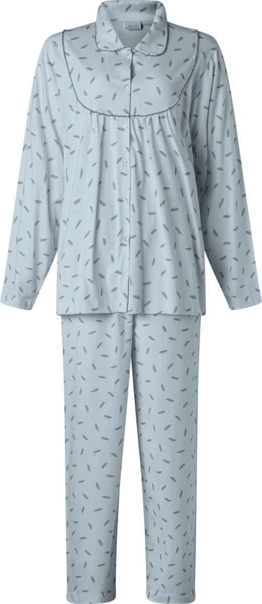 Lunatex dames pyjama doorknoop - Veer - blue Blue, veer