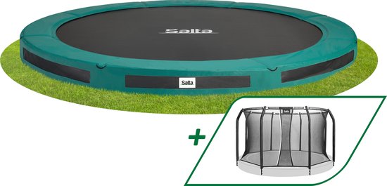 Salta Premium Ground - Inground trampoline met veiligheidsnet - ø 251 cm - Groen