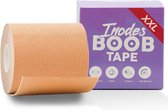 Inodes Boob tape XXL Geschikt voor Grote borsten (7,5 cm breed) - 5 Meter Beige Boobtape inclusief Tepelcovers - Plak BH - Strapless BH