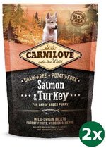 2x12 kg Carnilove salmon / turkey puppies large breed hondenvoer