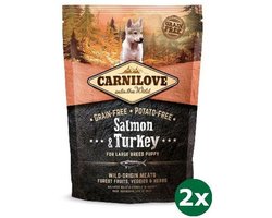 2x12 kg Carnilove salmon / turkey puppies large breed hondenvoer