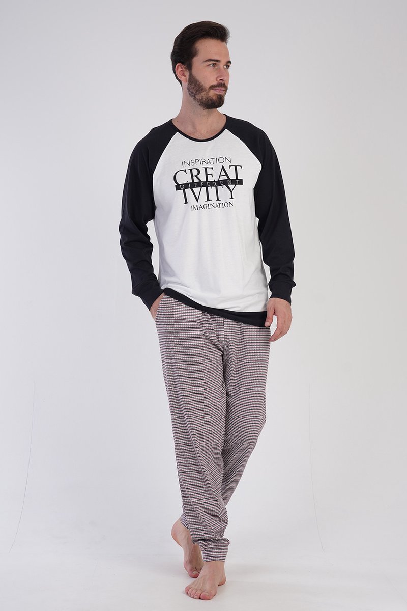 Vienetta - Heren Pyjama Set, Lange Mouwen - L