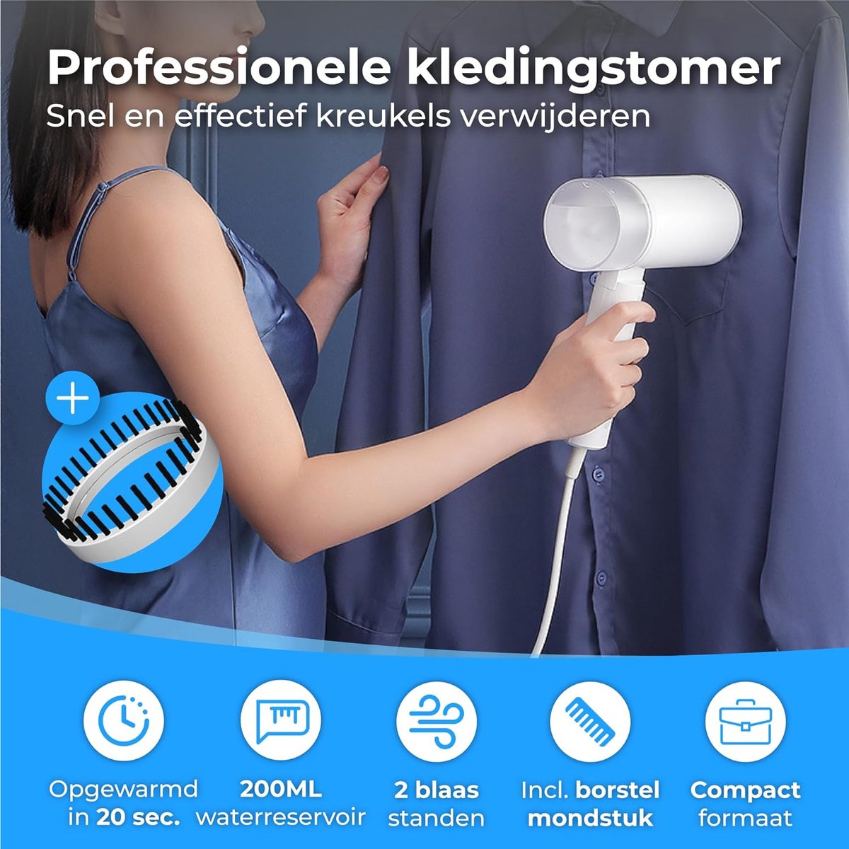 Défroisseur Vapeur Pliable Xiaomi Pour Vêtements - Chauffe 30s - Compact - Neuf