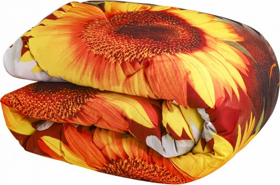 Bedrukt Dekbed Sunflower 140 x 200 cm - Hoesloos/Wasbaar/Zonder Overtrek