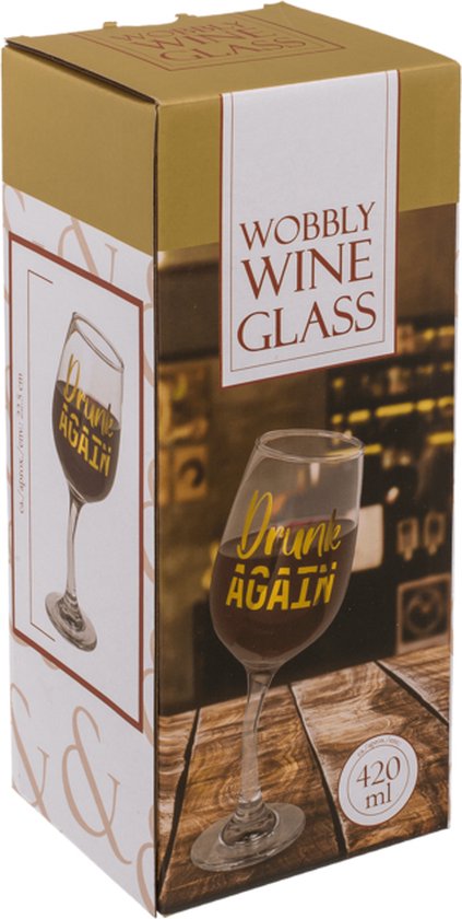 Out Of The Blue Drunk Again Verre à vin tordu