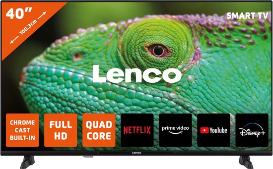 Lenco LED-4044BK - 40 inch - Smart TV- Full HD - Zwart