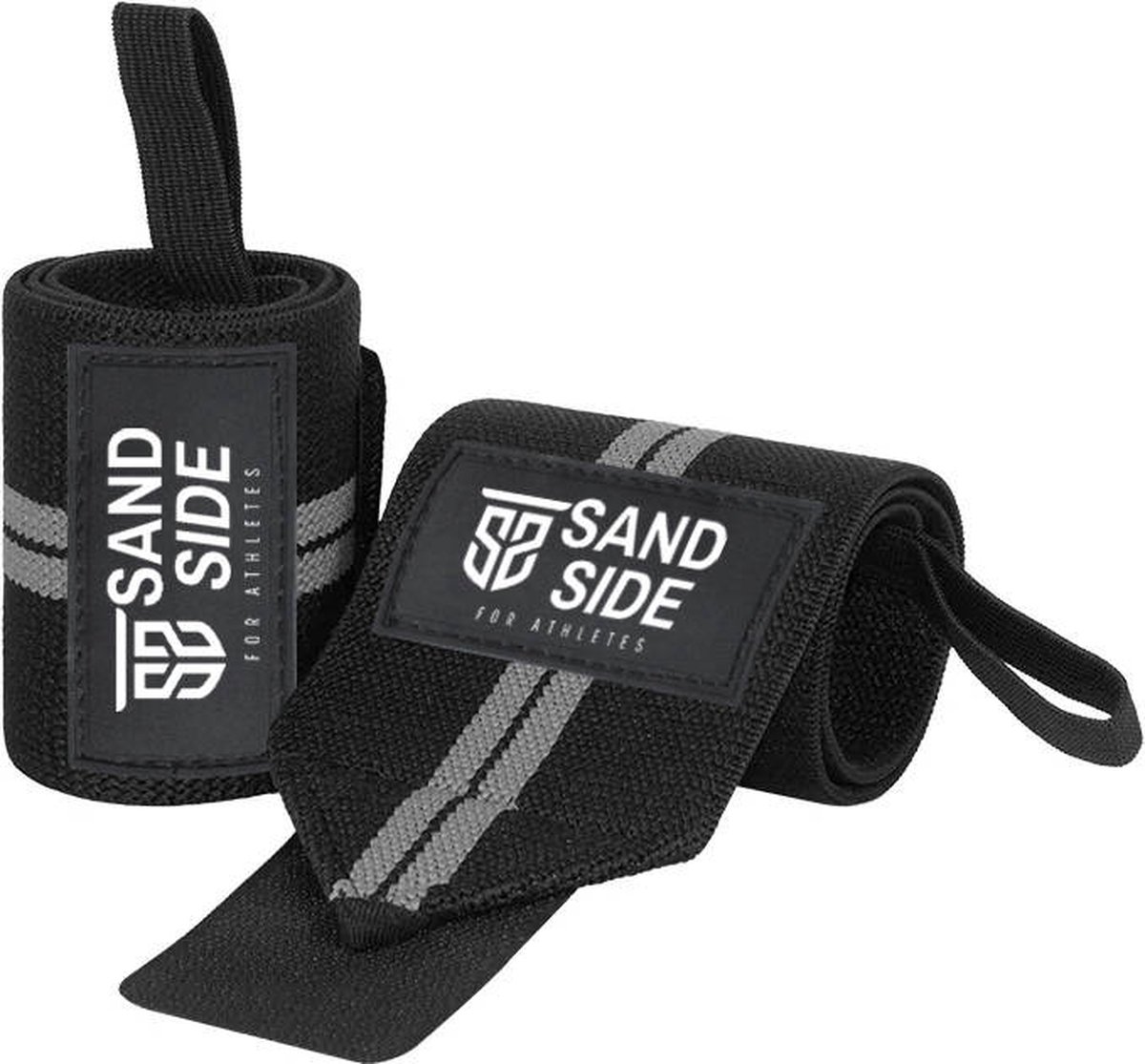 Sandside Wrist Wraps Premium - Crossfit en Ftiness Wrist Wraps - Ondersteuning voor Pols - Wrist Bands voor Krachttraining - Polsbandage - Wit