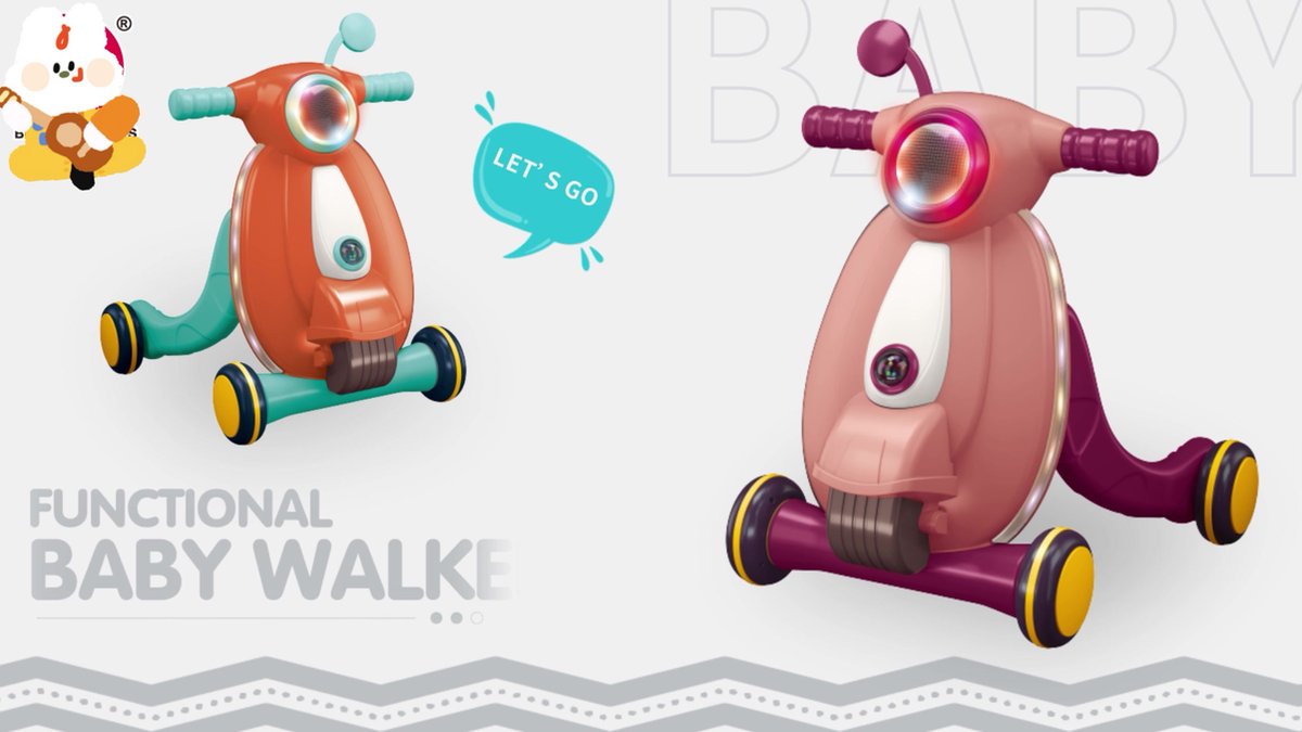 Ninocar Pinguïn 3-in-1 Loopwagen / Loopstoel / Step - Geschikt voor
