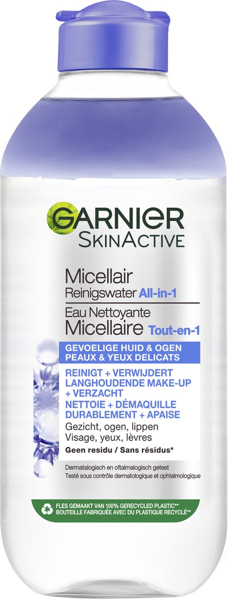 SkinActive Micellair Reinigingswater Delicate Huid en Ogen 400 ml Verzachtend en Reinigend Micellair Water