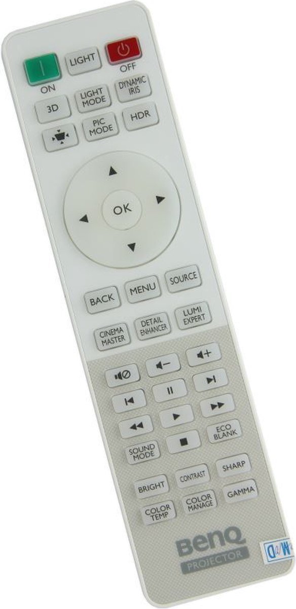 Afstandsbediening geschikt voor de BENQ TK800M beamer, vervangt 5J.JHN06.001 / RCV015