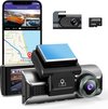 AZDOME - 4K Dash Cam - avec 5GHz - WiFi - GPS - Caméra de Voiture Avant et Arrière 4K + 1080P avec surveillance de stationnement
