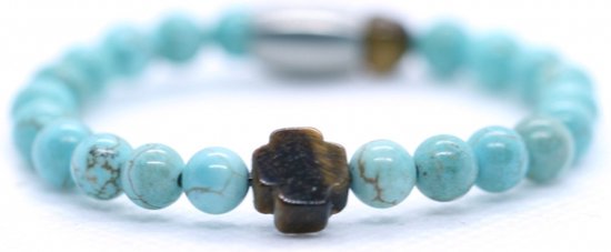 Bracelet Garçons turquoise 6mm - Ibizamen KIDS