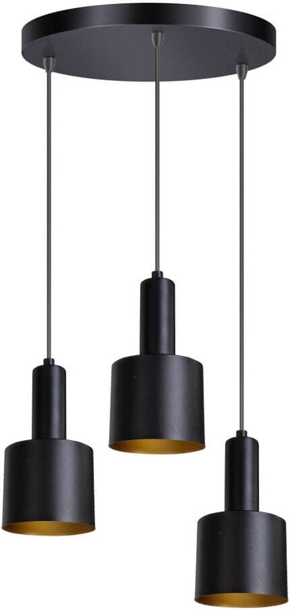 ETH Sledge Hanglamp - Ø30cm - 3-lichts E27 - Zwart